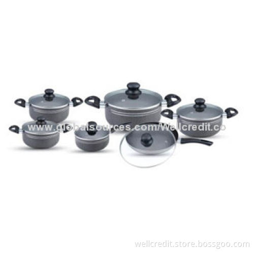High-quality 12pcs aluminum cookware set